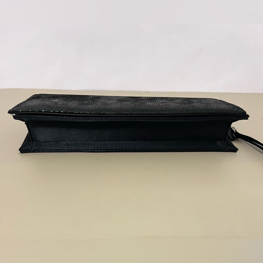 Randolph Duke black clutch bag with a wristlet strap - Picture 7 of 12